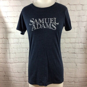 Samuel Adams Beer Blue Short Sleeve Crewneck Shirt - Size Small